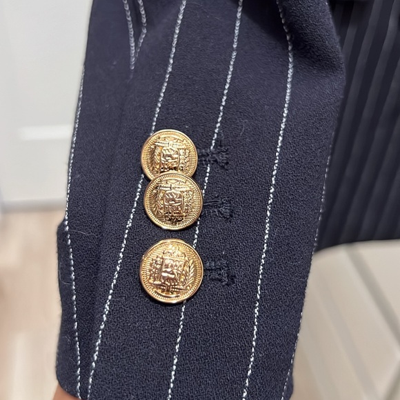 NWT/NBW H&M Navy Blue Pinstripe Blazer - Picture 3 of 3